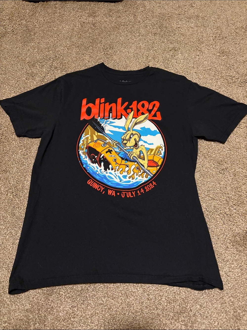 Blink-182 Black Graphic Band Tee - Red & Yellow Artwork